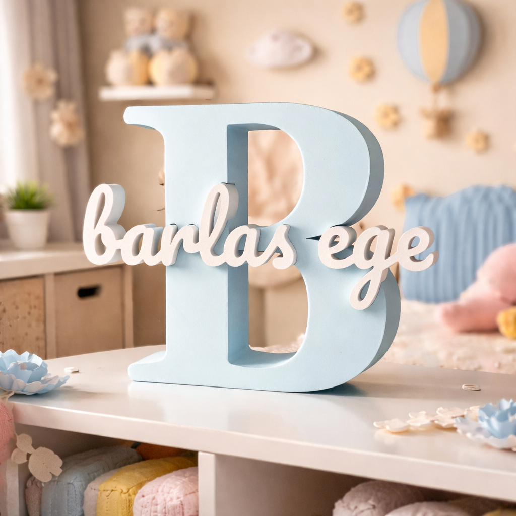 Zuukids Kişiye Özel Dekoratif Bebek ve Çocuk Odası İsim Süsü