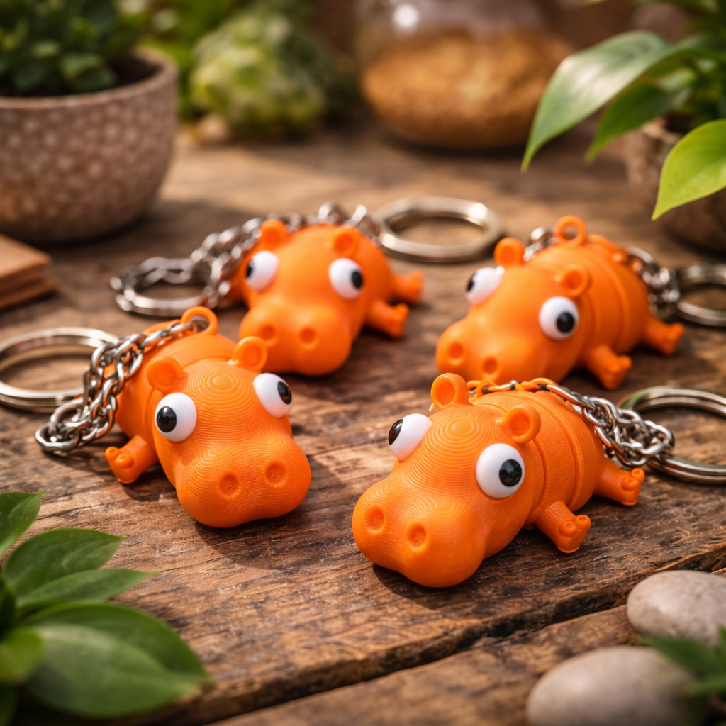 Zuutoptan Mini Hippo Flexi Anahtarlık (20 Adet)